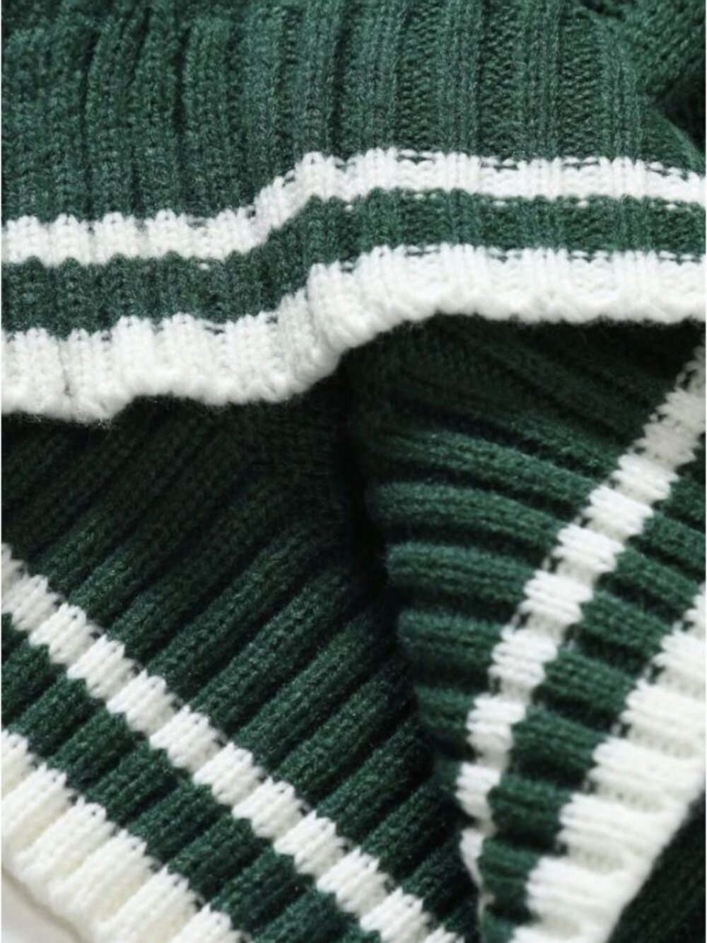 Manfinity Unisex Adult Dark Green Cable Knit V-Neck Sweater Vest Size‎ Large - Picture 15 of 16